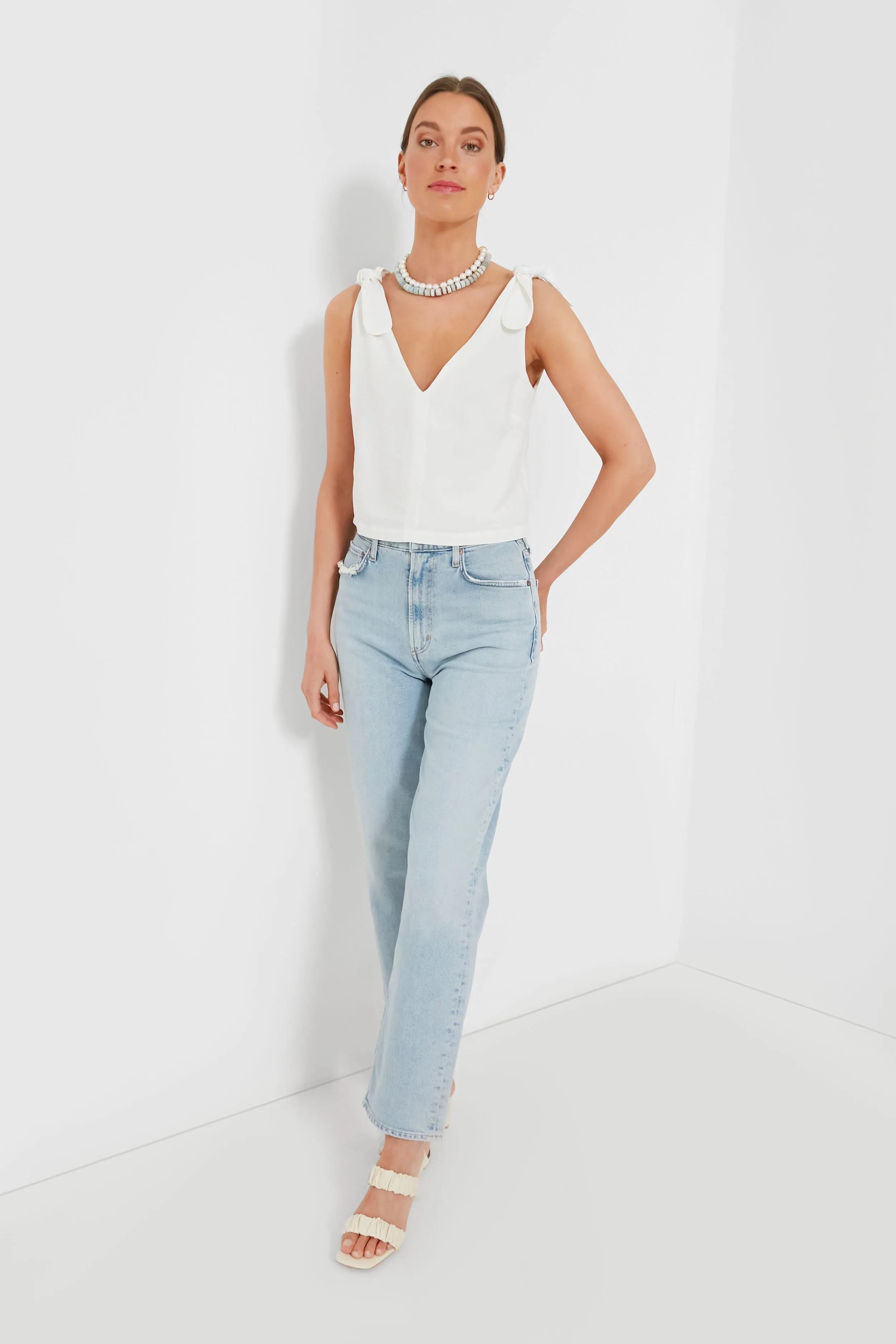 Salt Linen Tie Shoulder Mod Top sold by Tuckernuck product image thumbnail 2