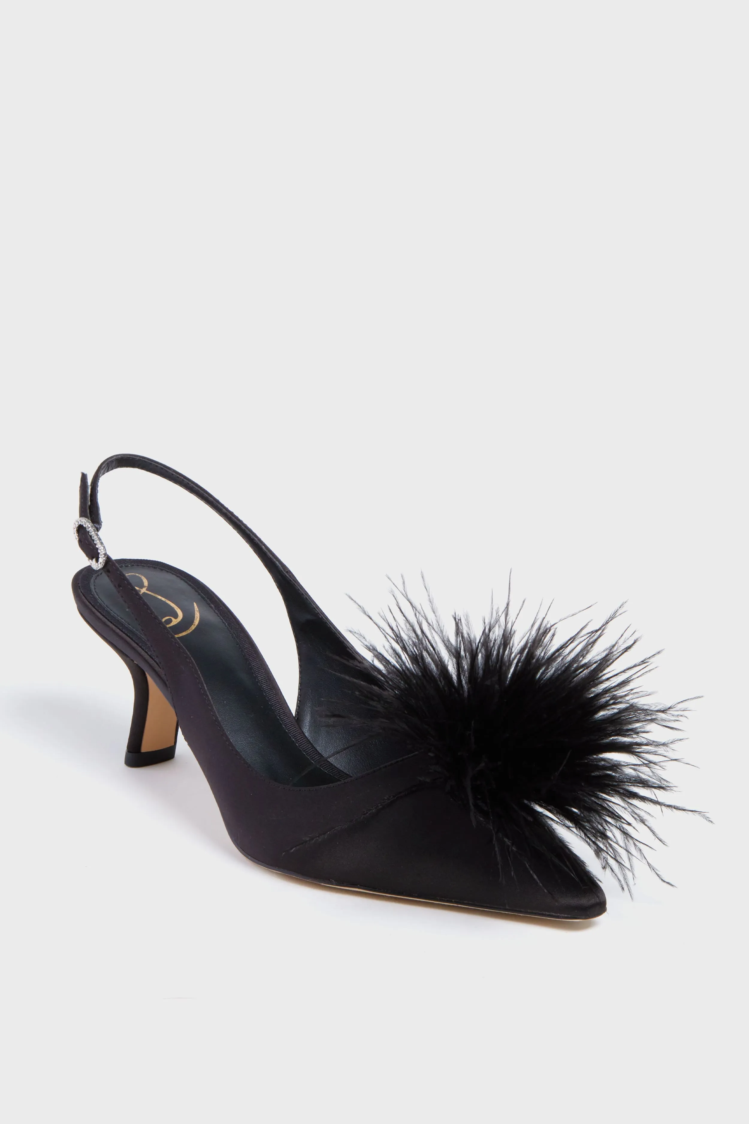 Black Bianka Feather Heels sold by Tuckernuck