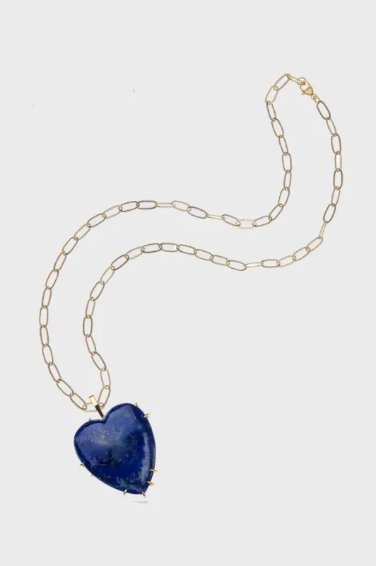 LOVE Carry Your Heart Pendant Necklace in Lapis sold by Tuckernuck