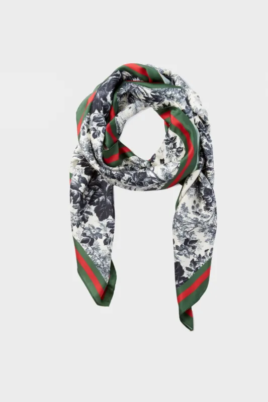 Noir Cypress Toile Scarf sold by Tuckernuck