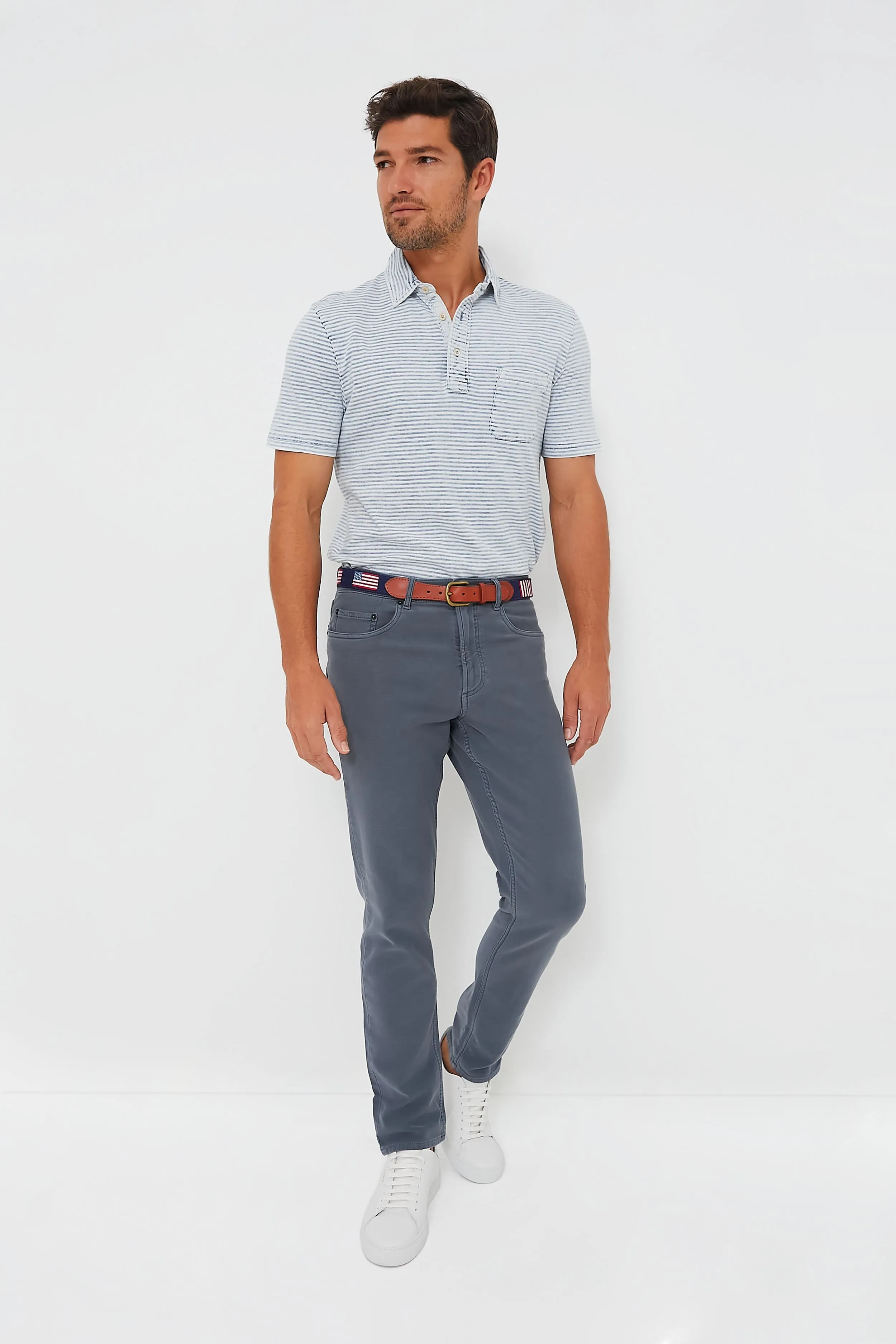 Navy Flags of our Fathers Needlepoint Belt sold by Tuckernuck product image thumbnail 2