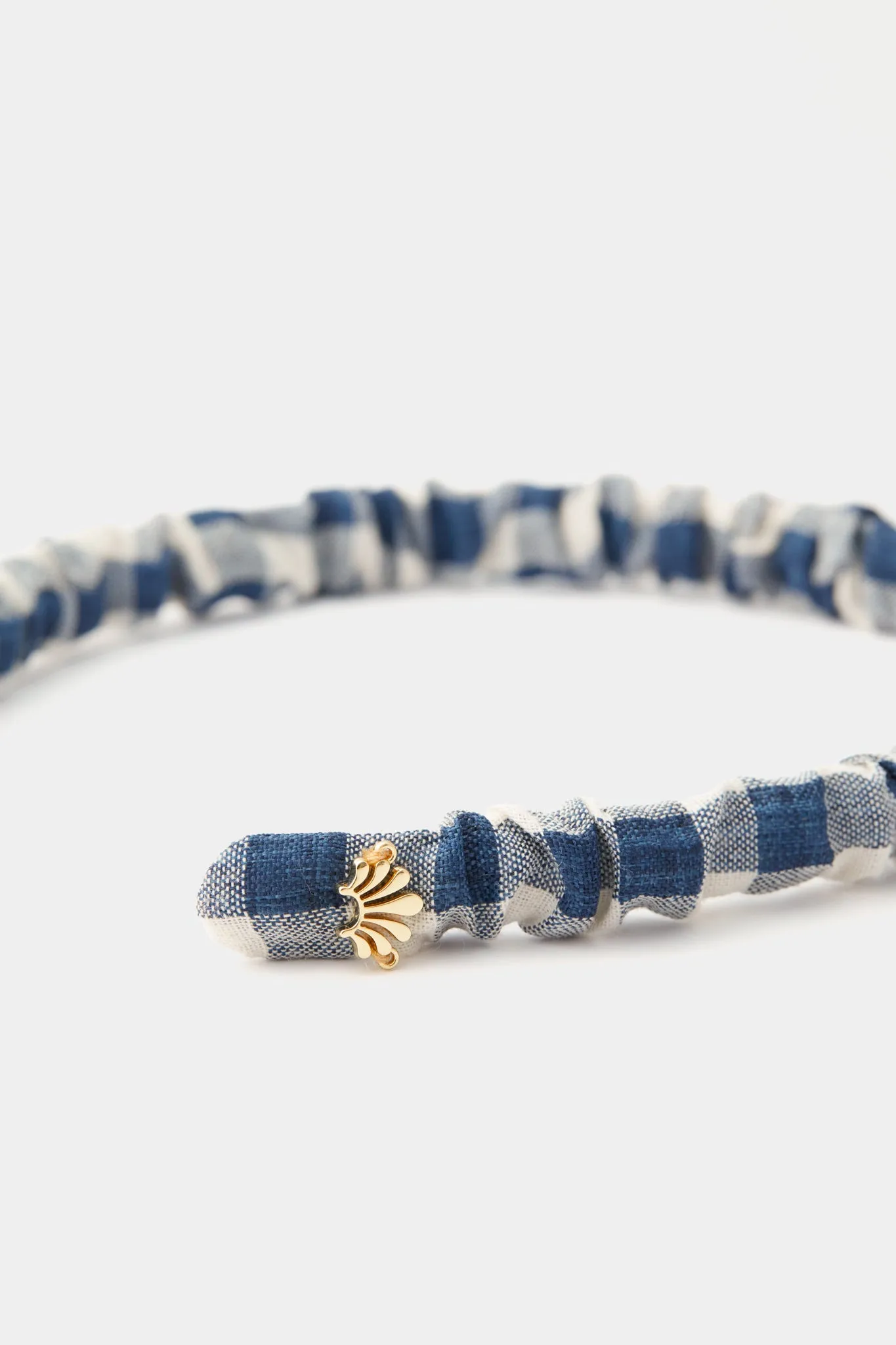 Navy Jessie Gingham Headband sold by Tuckernuck product image thumbnail 5