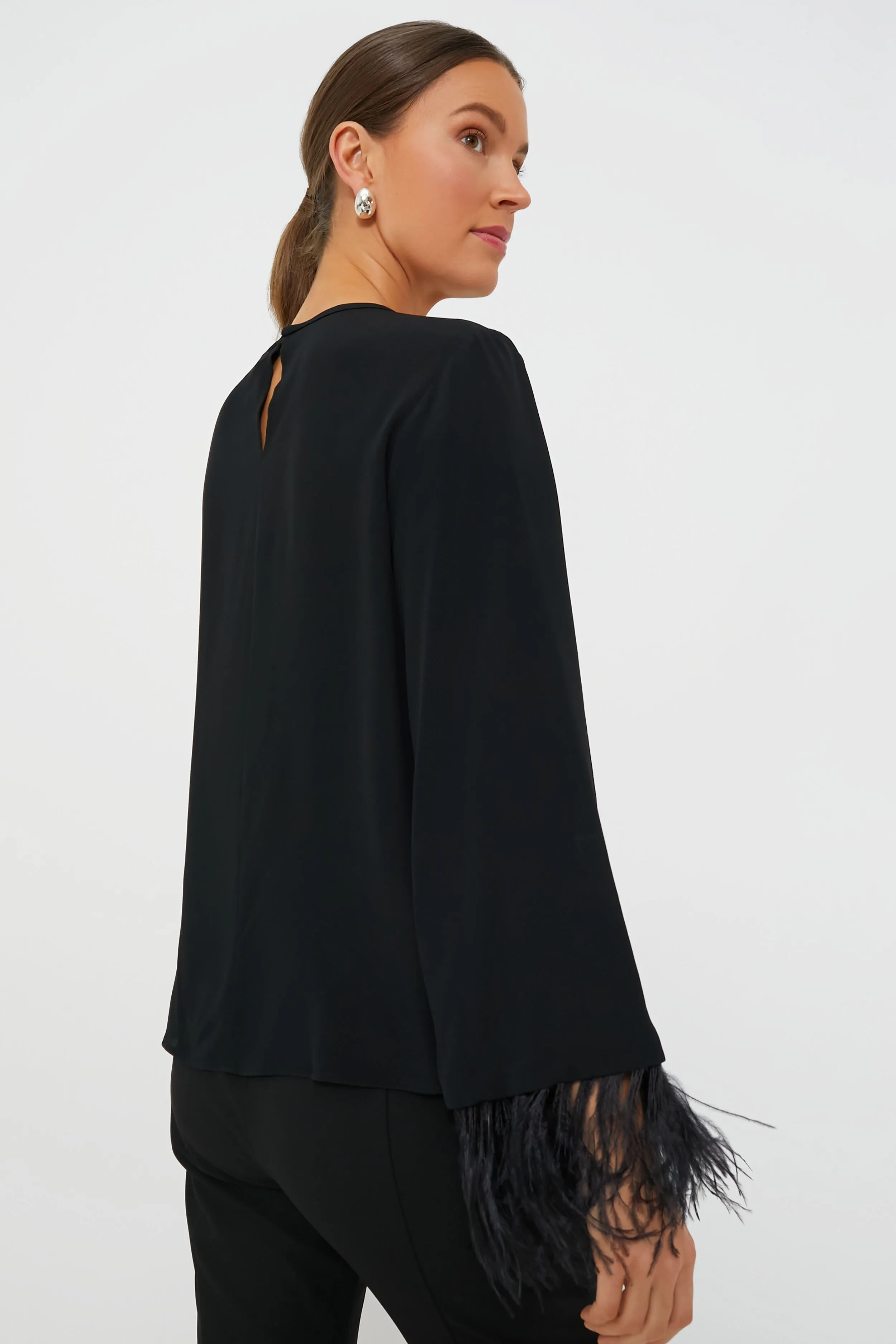 Black Rivista Feather Blouse sold by Tuckernuck product image thumbnail 4