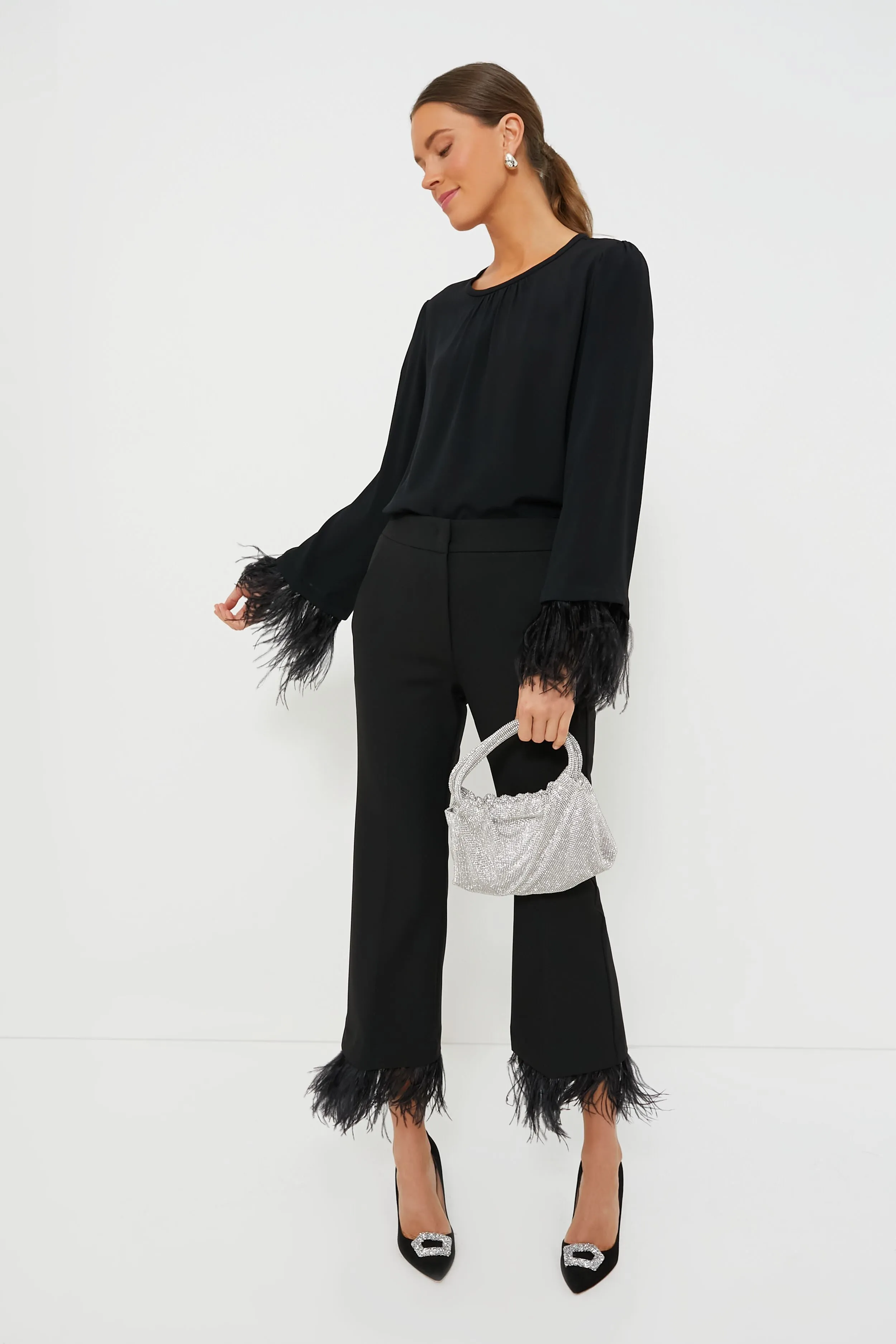 Black Rivista Feather Blouse sold by Tuckernuck product image thumbnail 2