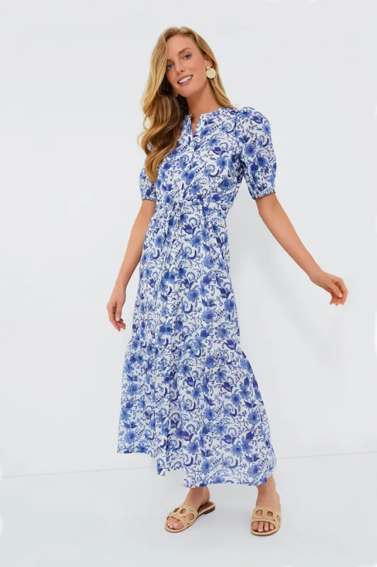 Blue Morning Flower Organic Lucy Dress sold by Tuckernuck