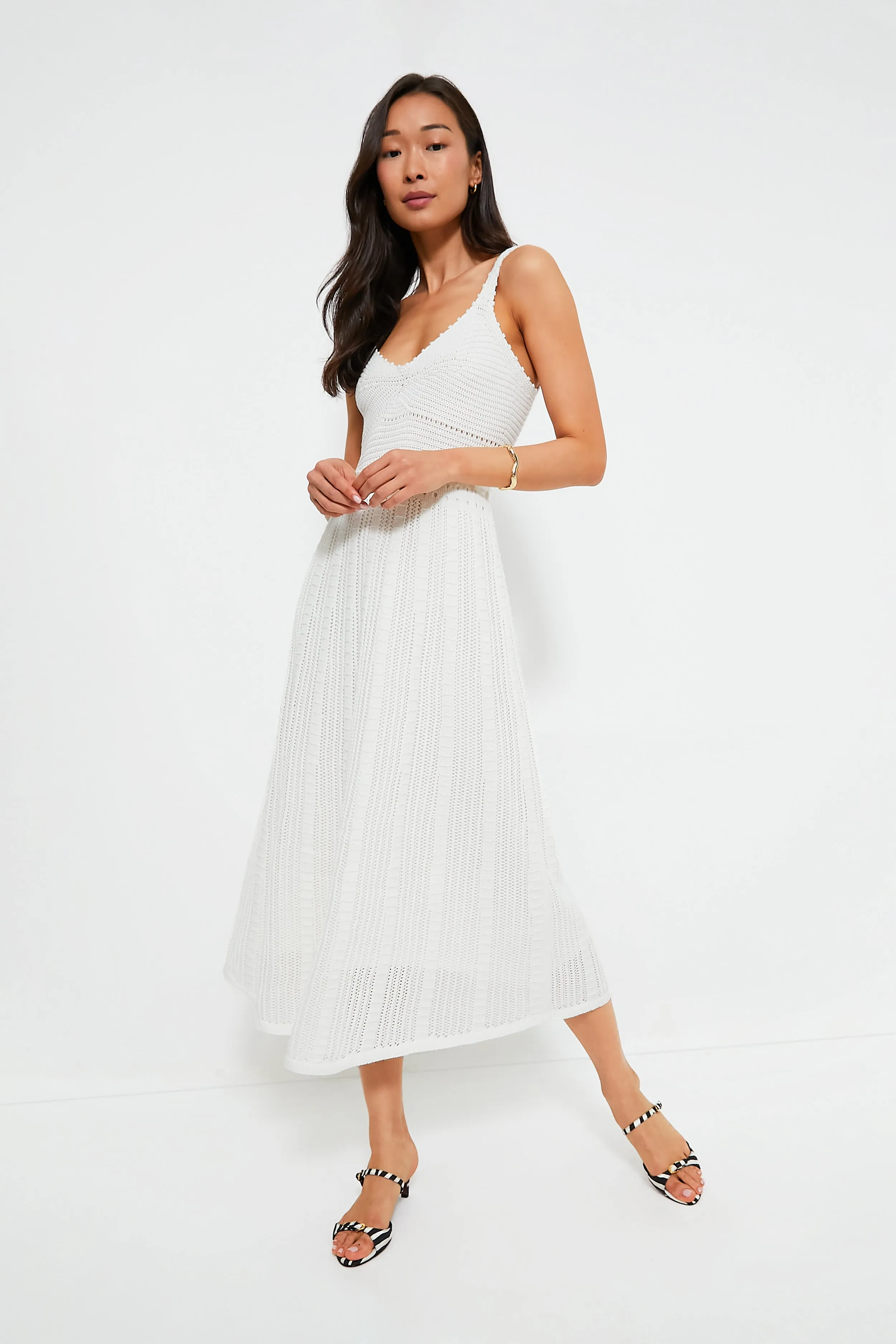 Ivory Knit Midi Dress | Parallel