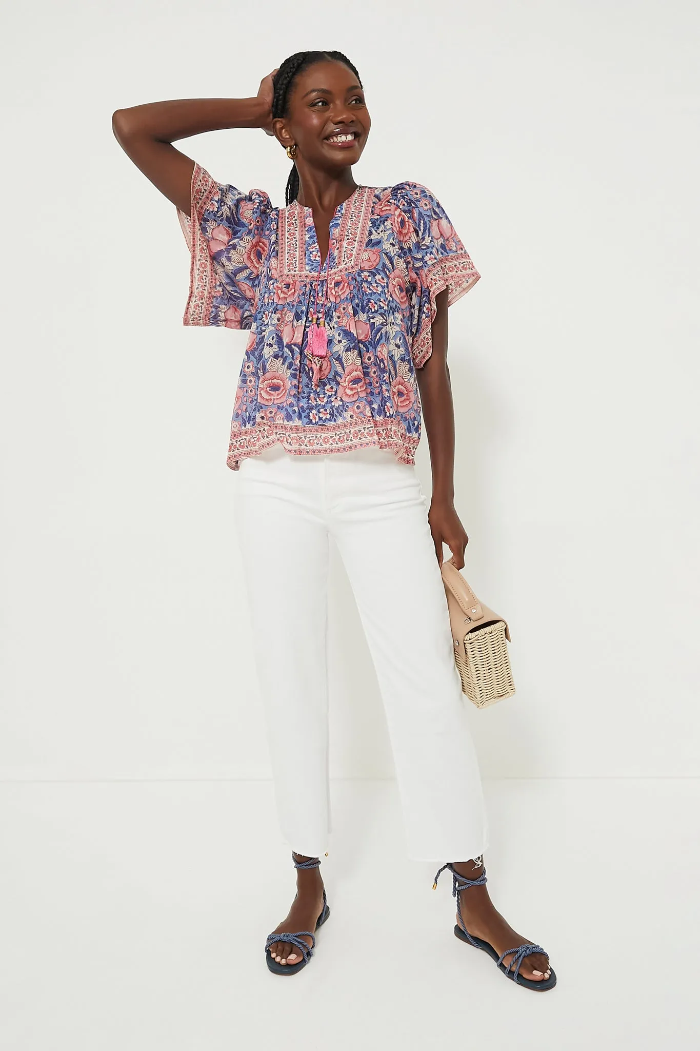 Indigo Pink Floral Angel Top sold by Tuckernuck product image thumbnail 2