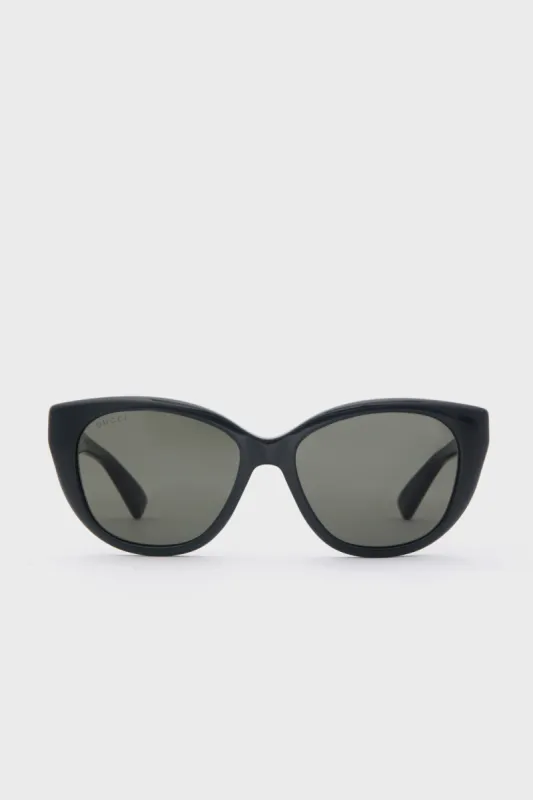 Shiny Black Cat Eye Sunglasses sold by Tuckernuck