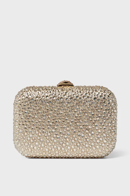 Champagne Casey Hot Fix Encrusted Clutch sold by Tuckernuck