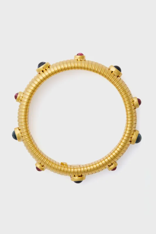 Sapphire and Ruby Byzantine Cobra Bracelet sold by Tuckernuck