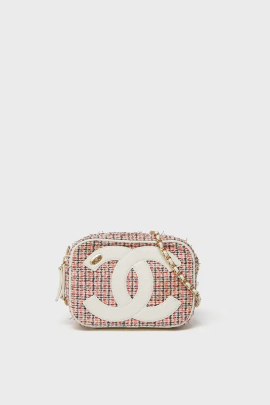 CHANEL Tweed Logo Mania Camera Bag sold by Tuckernuck