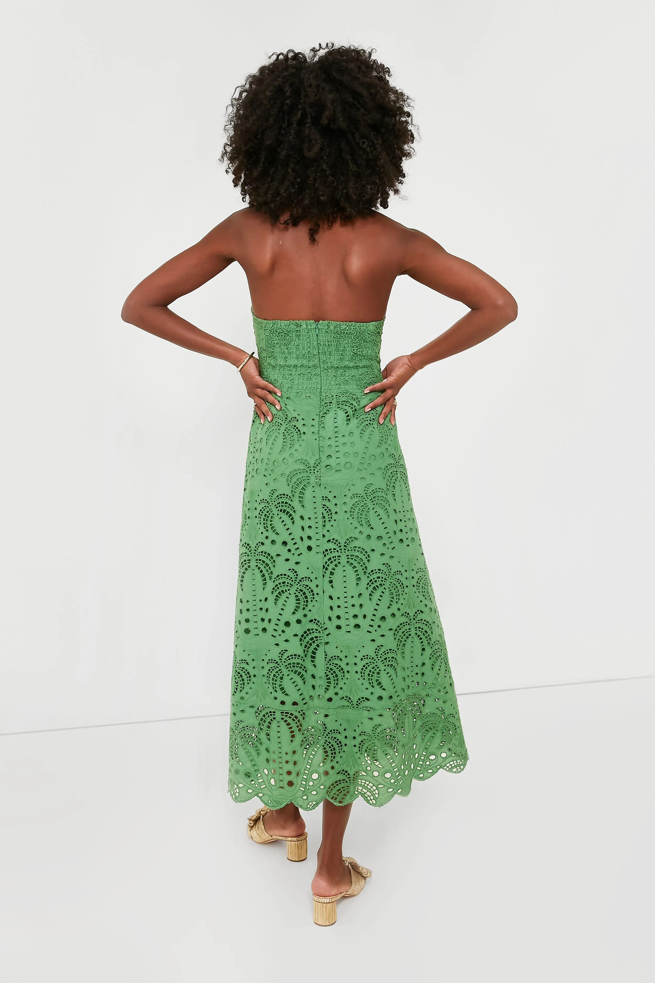 Coconut Tree Richilieu Green Midi Dress sold by Tuckernuck product image thumbnail 4