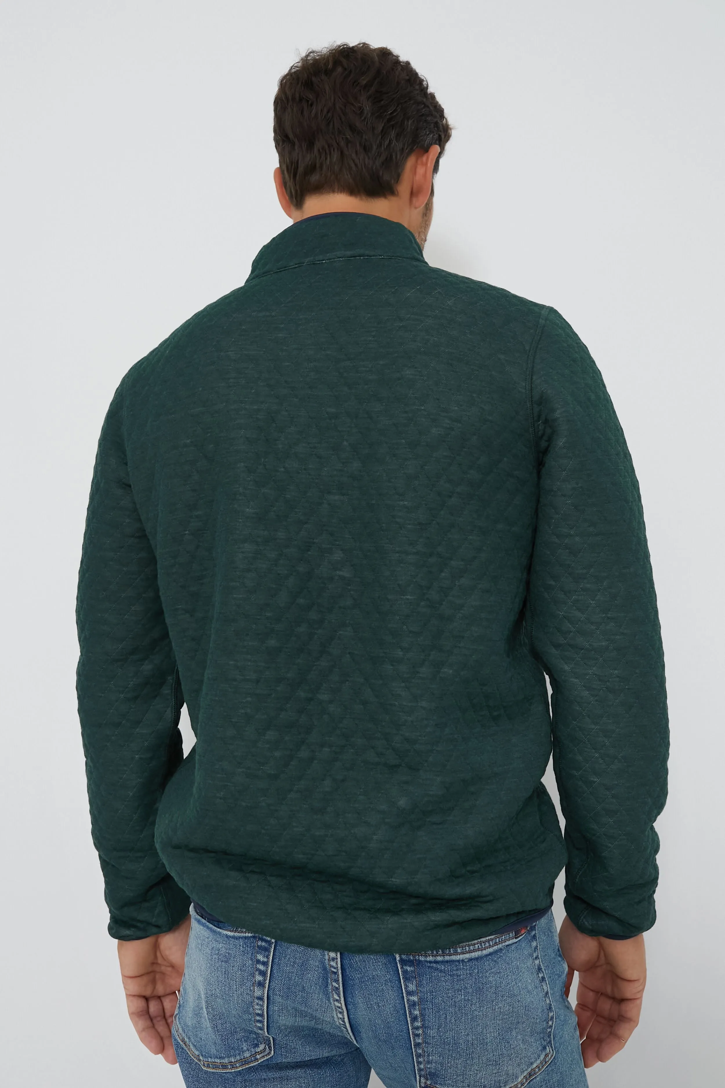 Green Oat Heather Corbet Reversible Pullover sold by Tuckernuck product image thumbnail 4