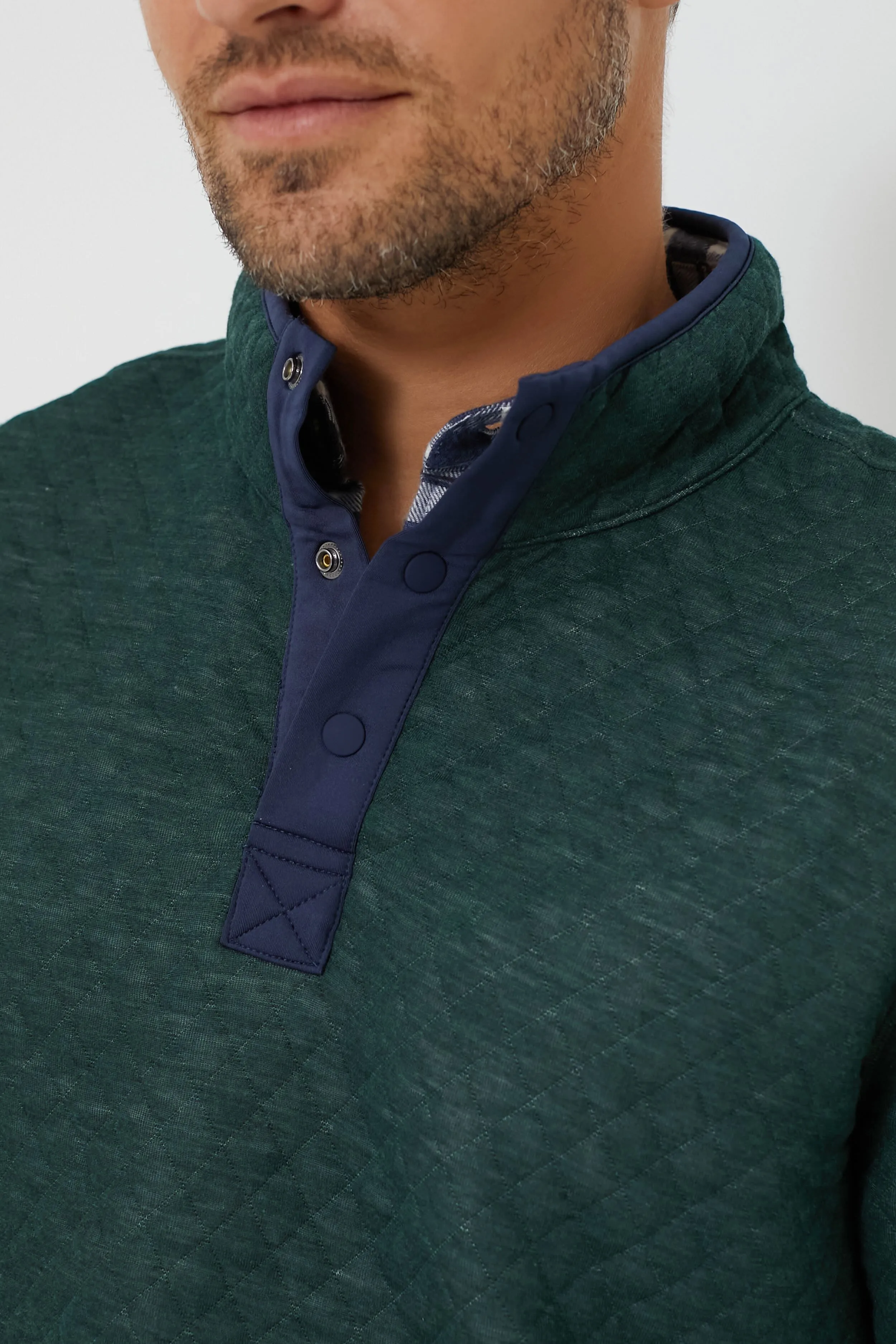 Green Oat Heather Corbet Reversible Pullover sold by Tuckernuck product image thumbnail 5