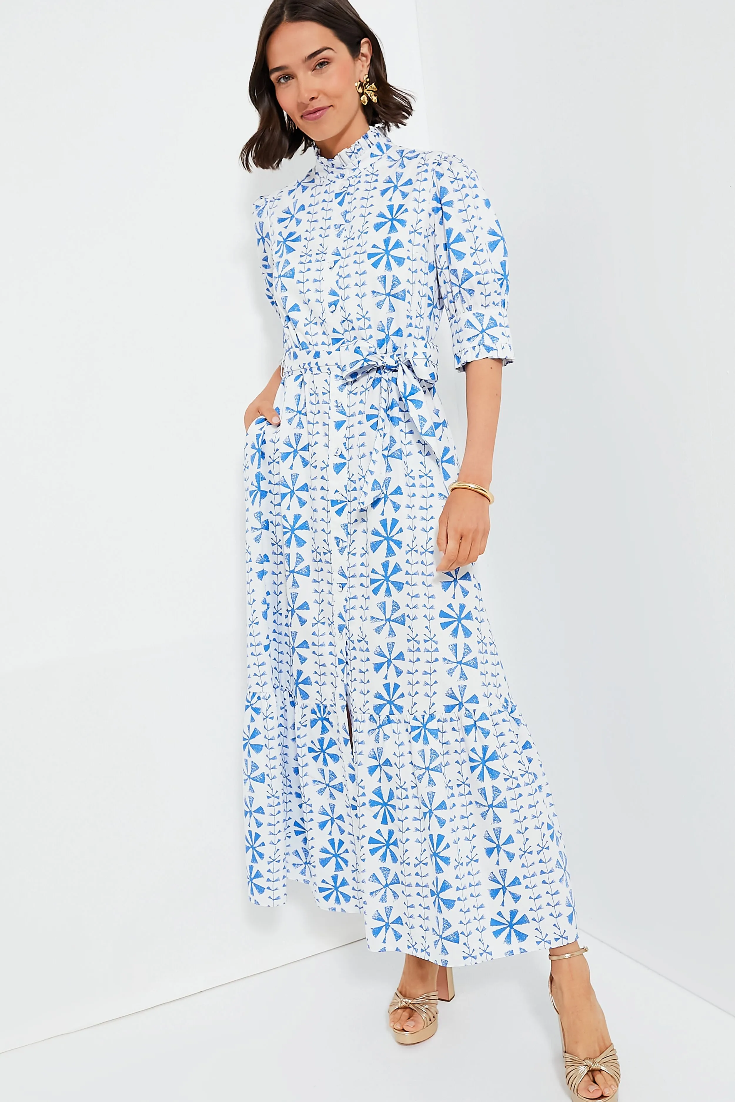 Floral Vine Blue Marni Maxi Dress sold by Tuckernuck