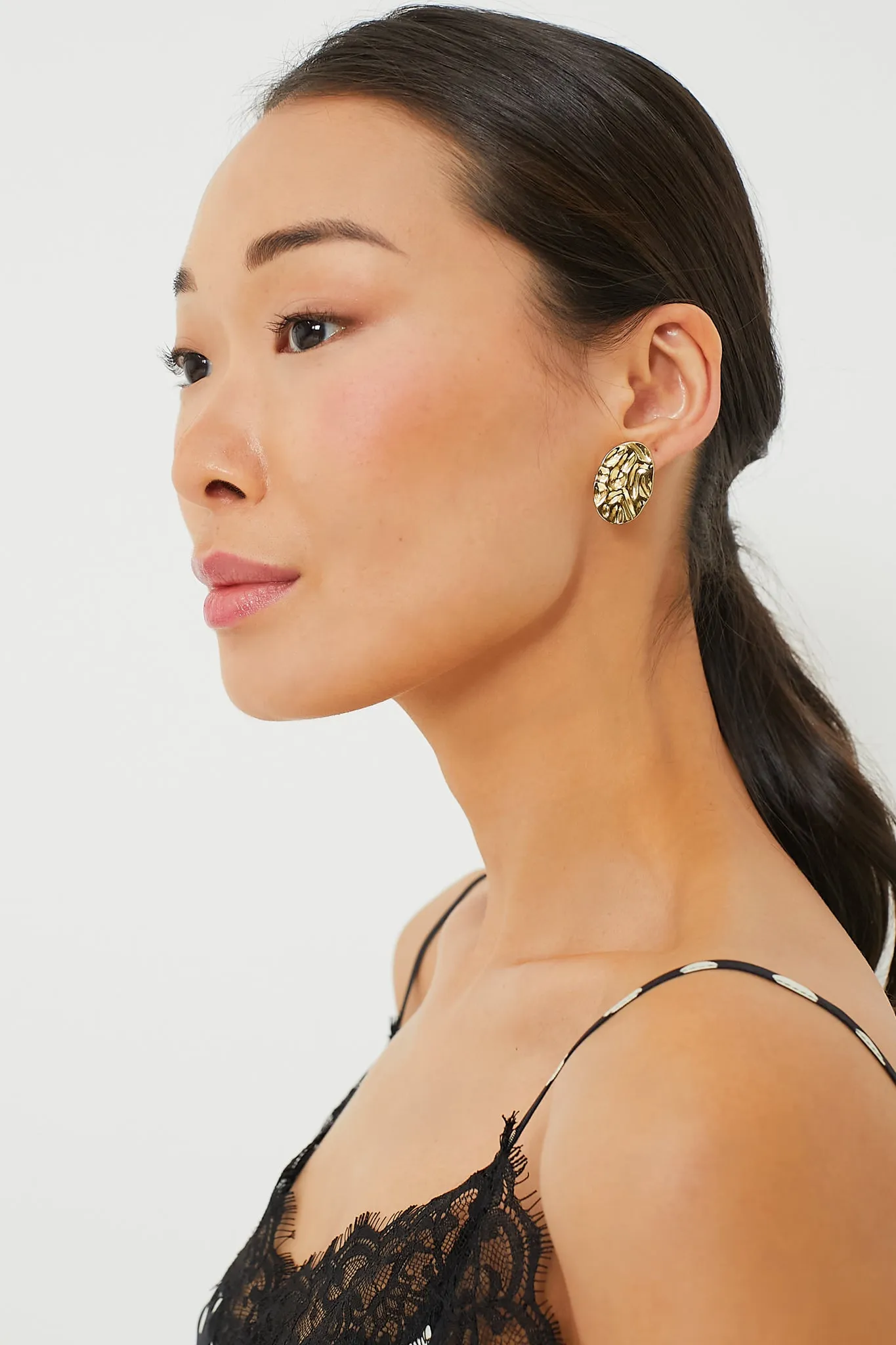 Gold Hammered Charlie Studs sold by Tuckernuck product image thumbnail 3