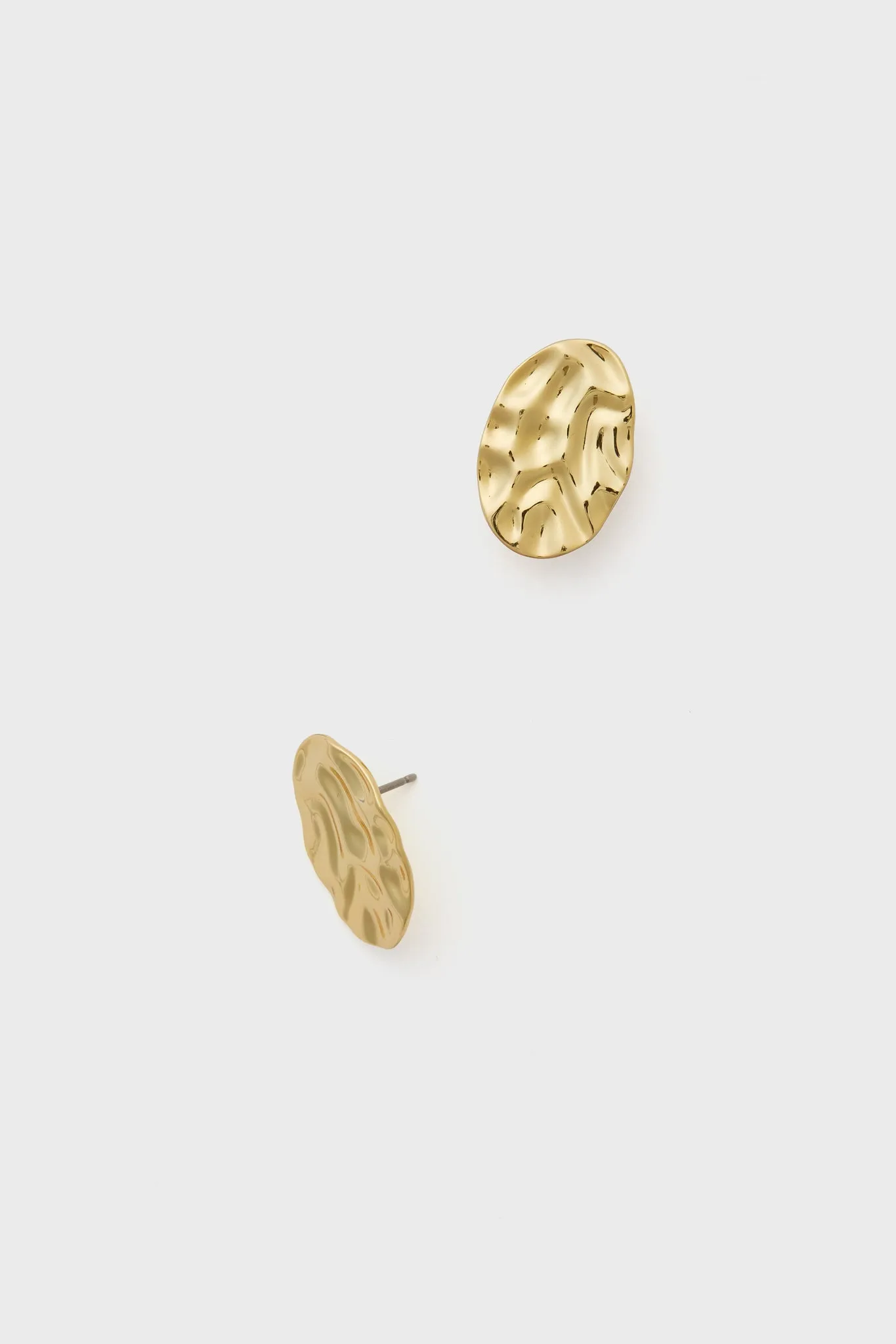 Gold Hammered Charlie Studs sold by Tuckernuck