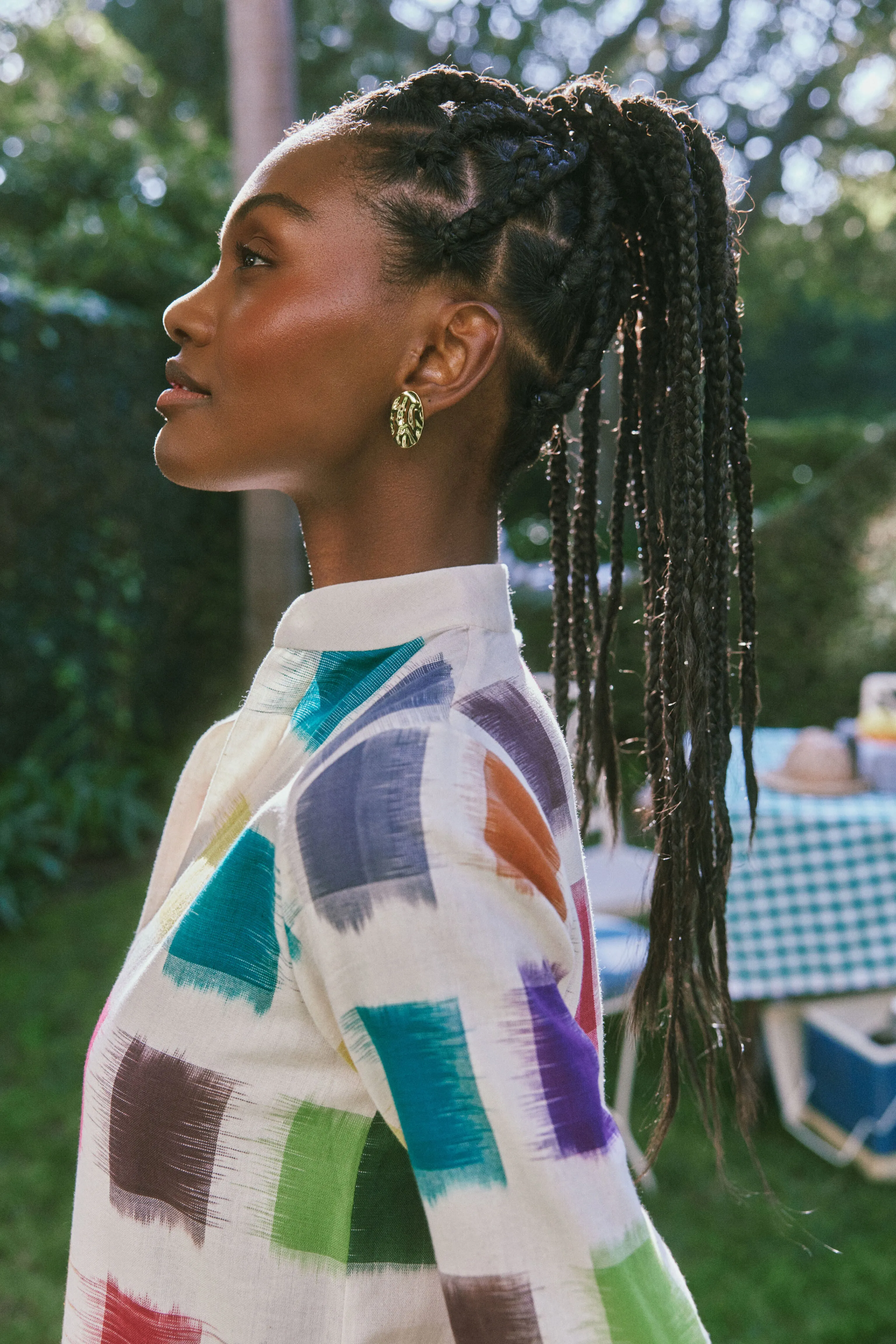 Gold Hammered Charlie Studs sold by Tuckernuck product image thumbnail 2