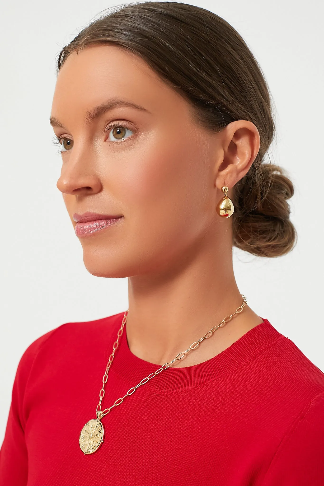 Gold The Julie Earrings sold by Tuckernuck product image thumbnail 4