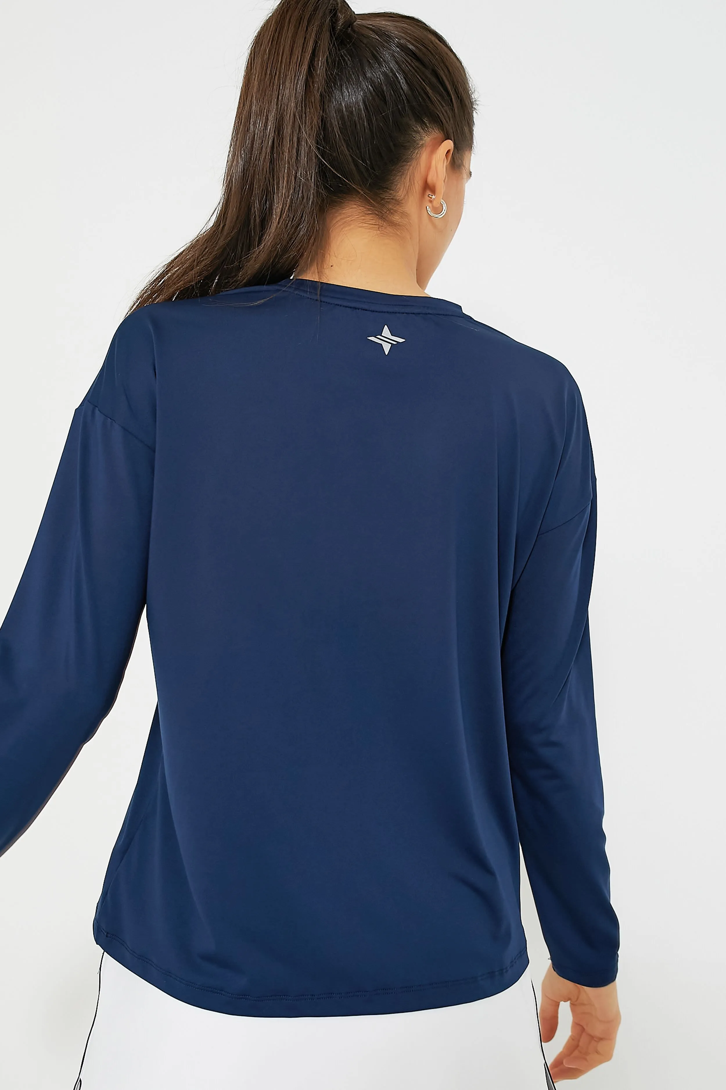 Navy Long Sleeve Ryan Boyfriend Tee sold by Tuckernuck product image thumbnail 5