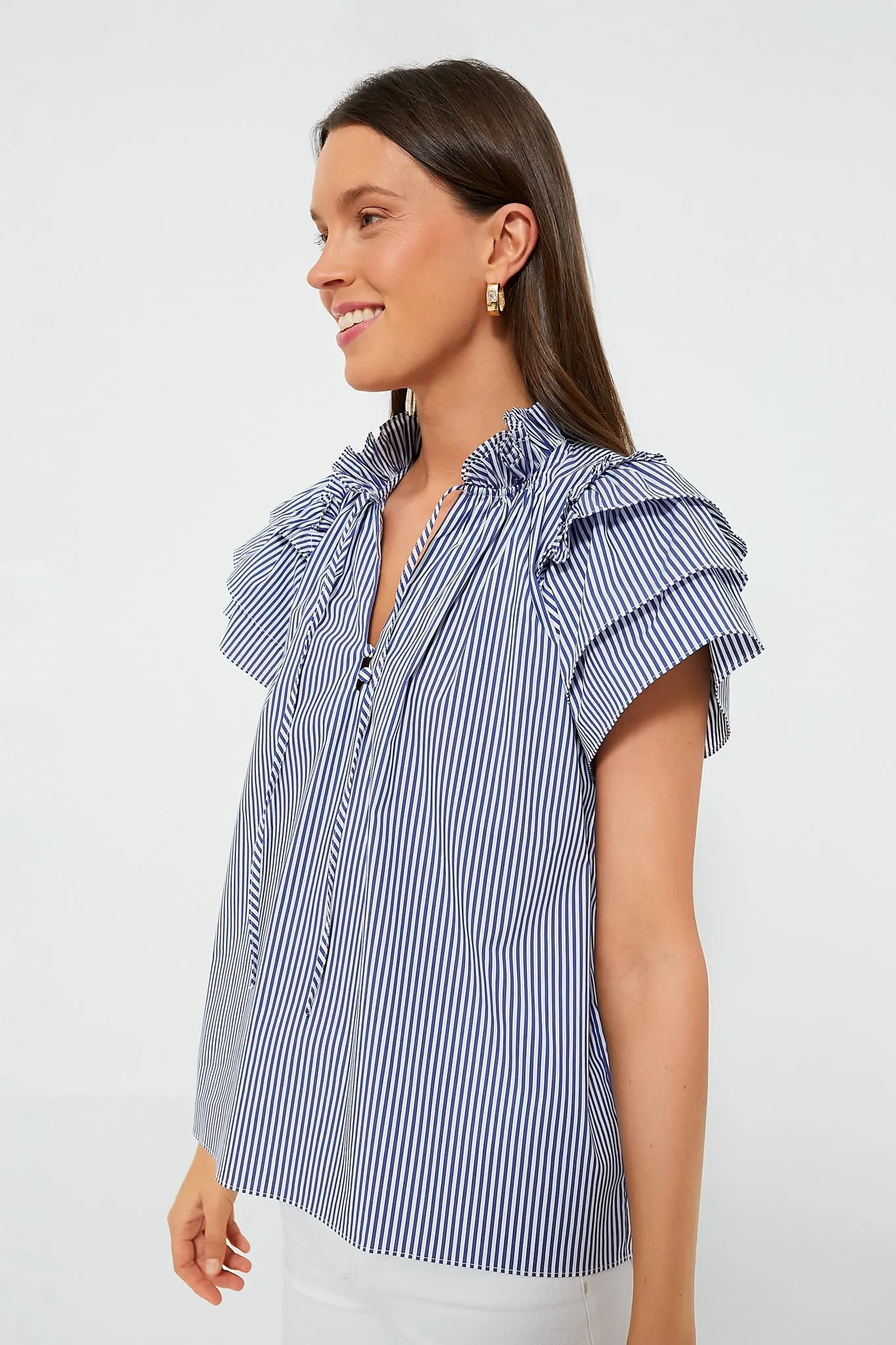 Light Blue Stripe Millie Top sold by Tuckernuck product image thumbnail 3