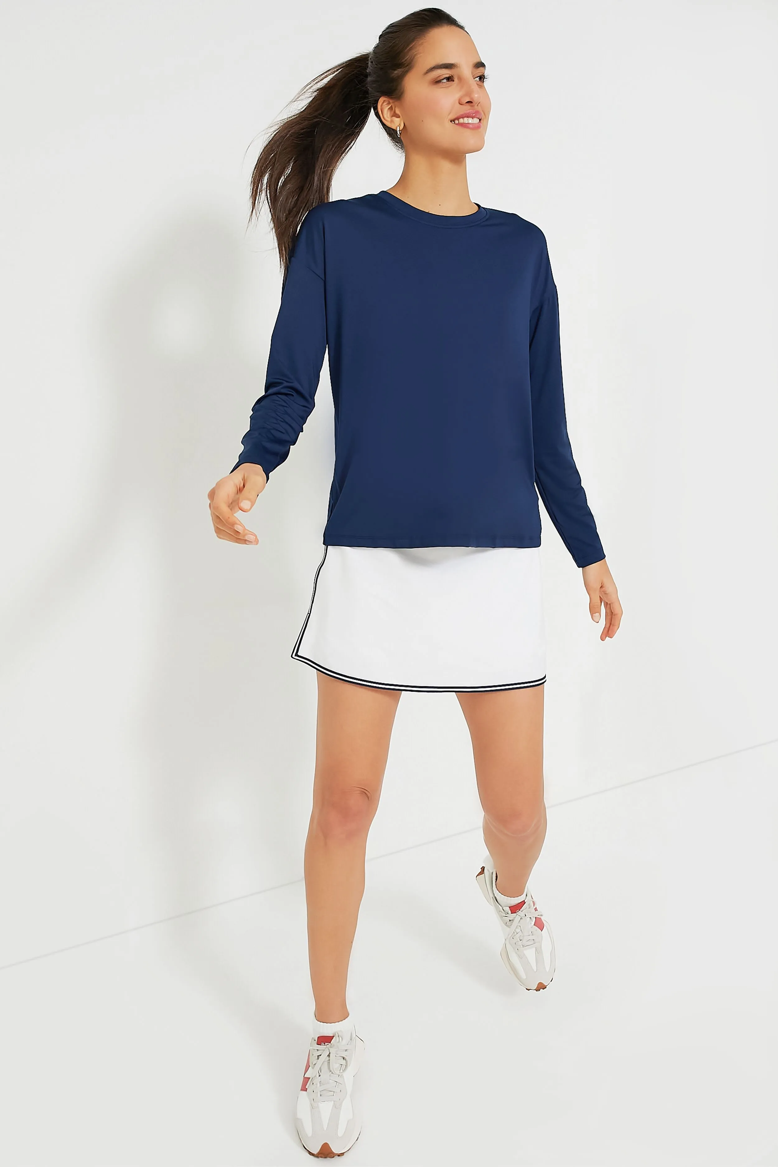 Navy Long Sleeve Ryan Boyfriend Tee sold by Tuckernuck product image thumbnail 2