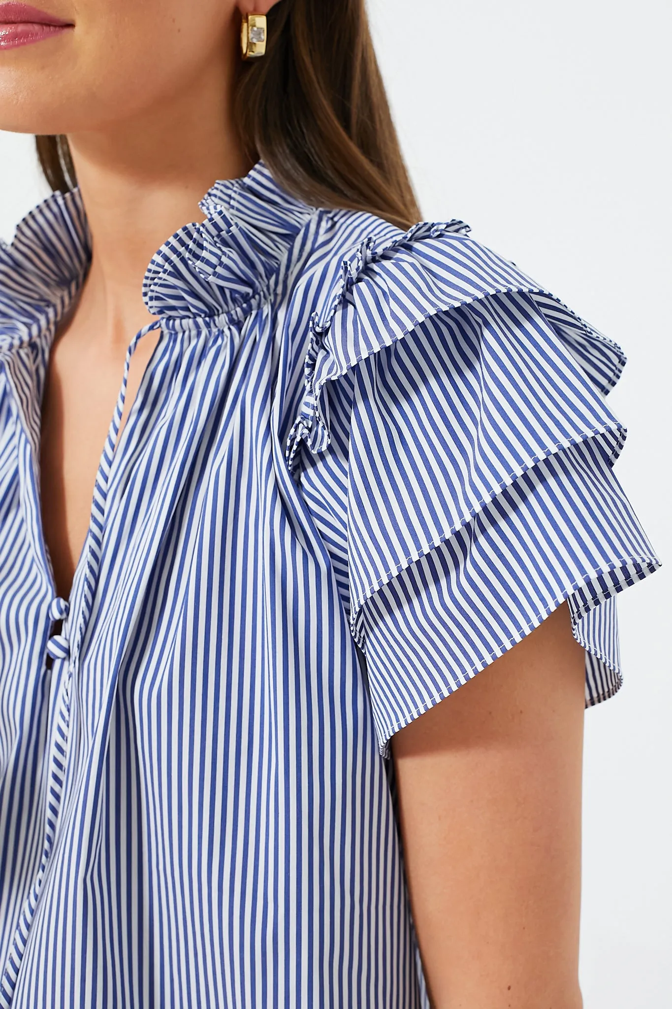 Light Blue Stripe Millie Top sold by Tuckernuck product image thumbnail 5