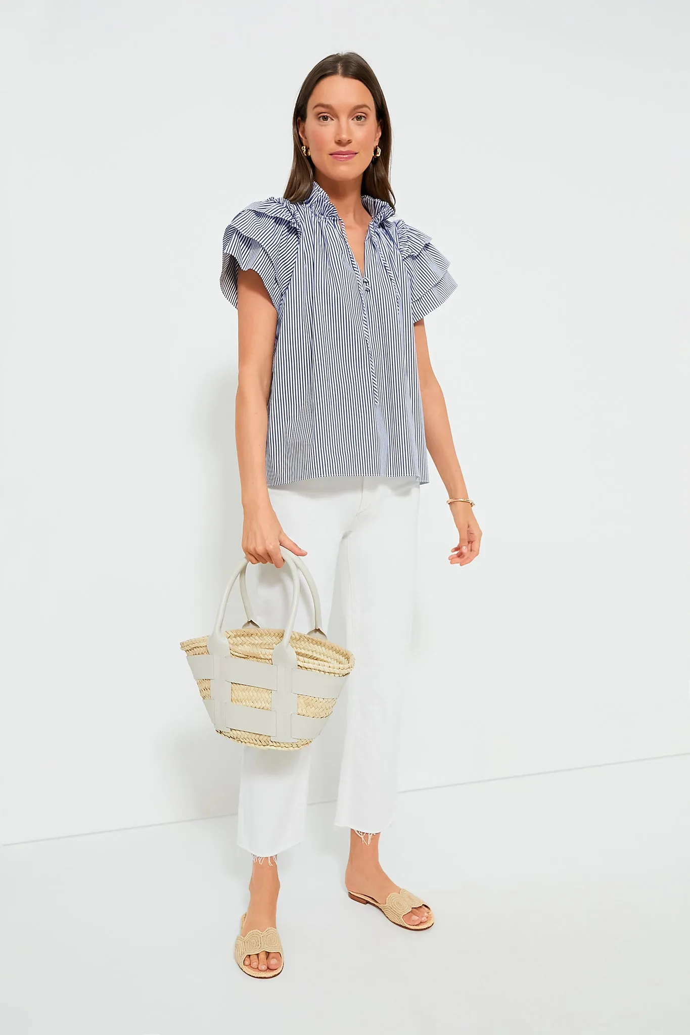 Light Blue Stripe Millie Top sold by Tuckernuck product image thumbnail 2