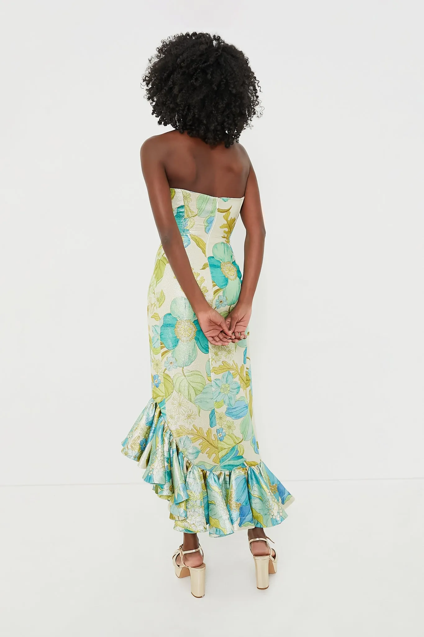 Blue Janis Strapless Midi Dress sold by Tuckernuck product image thumbnail 4