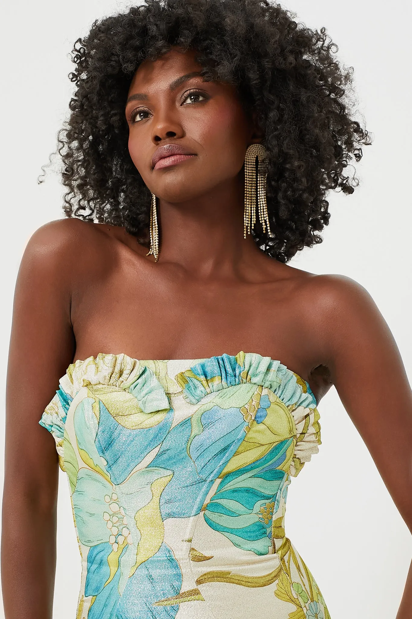 Blue Janis Strapless Midi Dress sold by Tuckernuck product image thumbnail 5