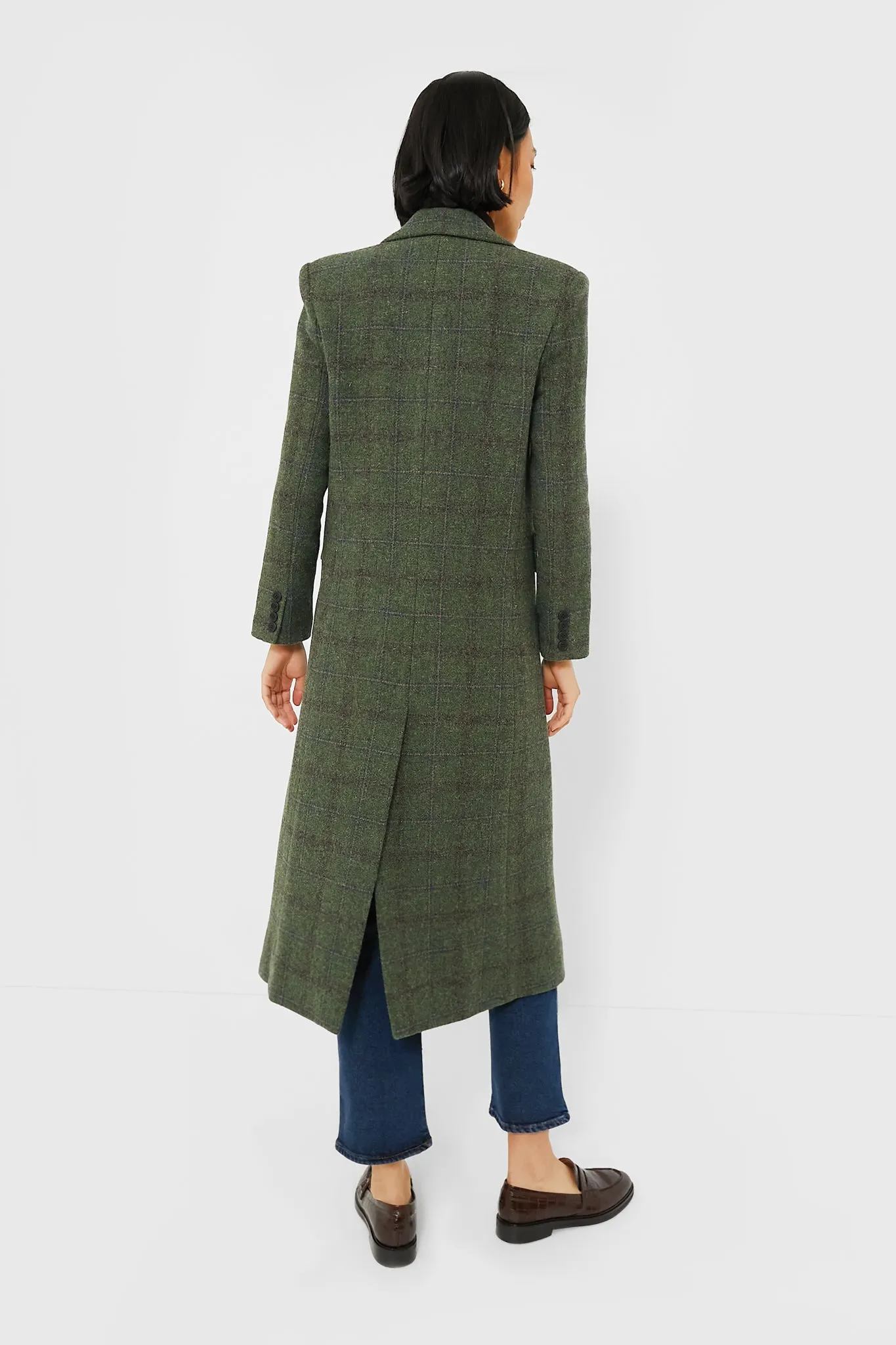 Green Plaid Wool Julius Long Coat sold by Tuckernuck product image thumbnail 4