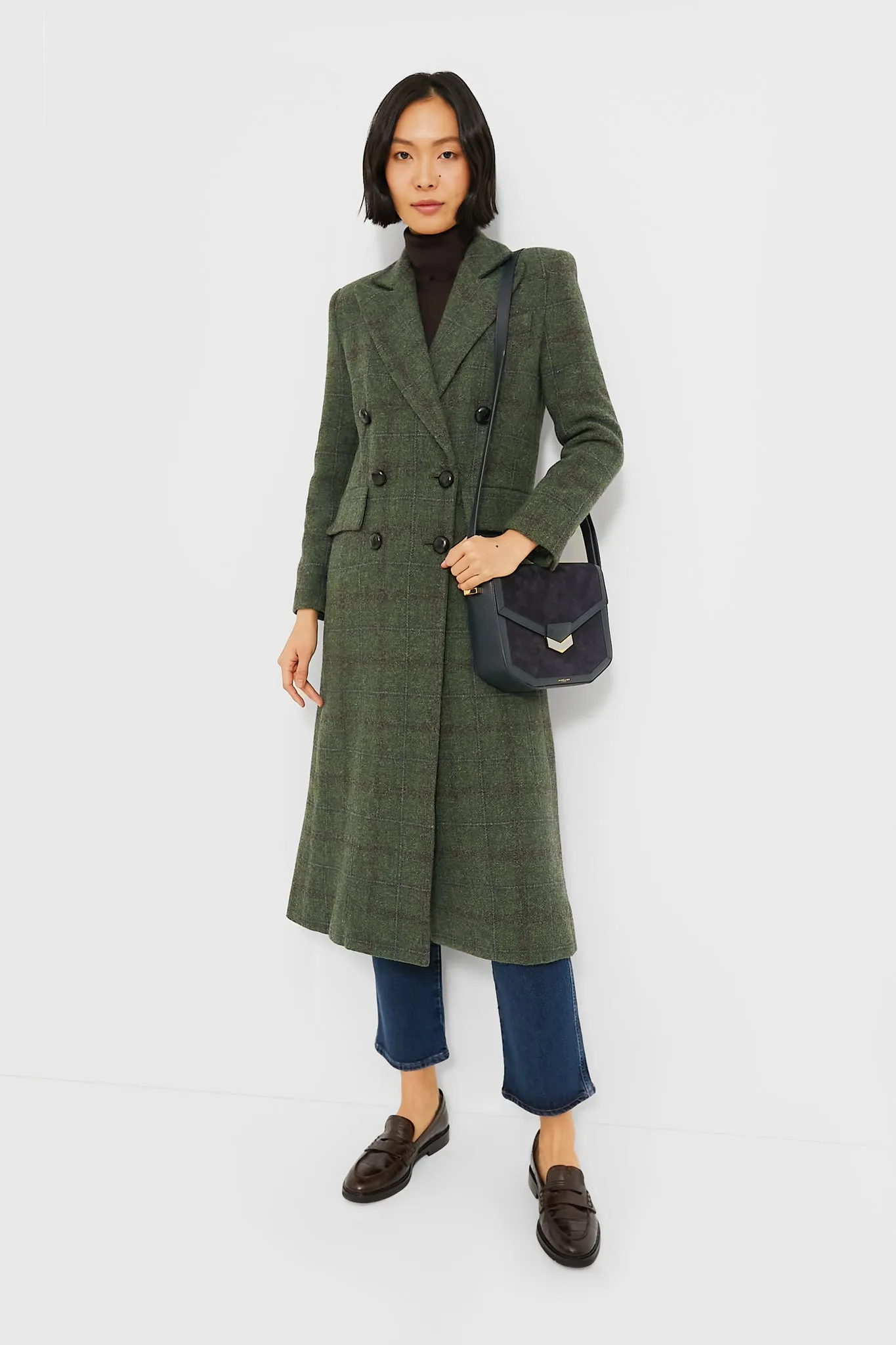 Green Plaid Wool Julius Long Coat sold by Tuckernuck