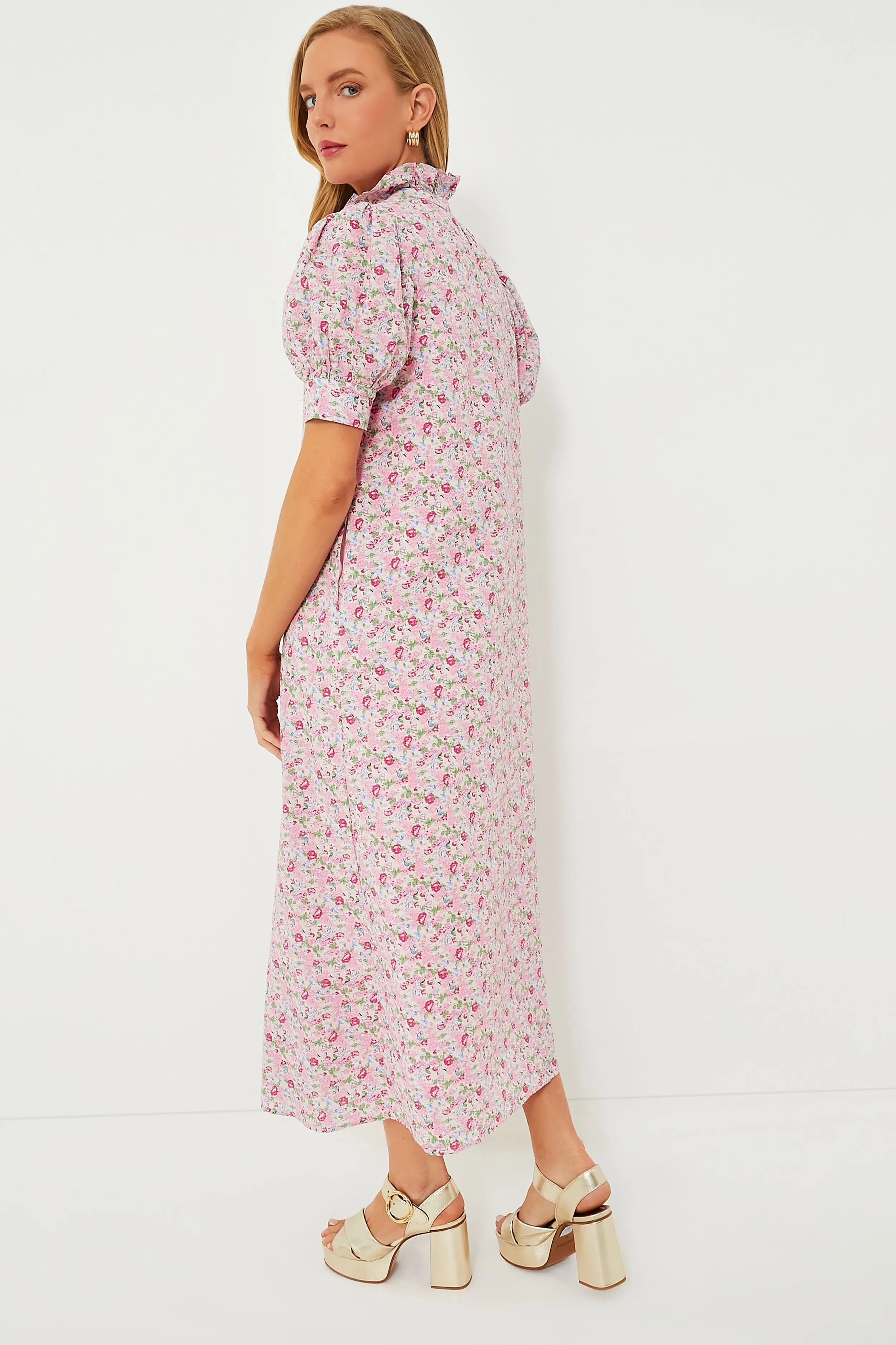 Pink Multi Ruffle Collar Louisa Maxi Dress sold by Tuckernuck product image thumbnail 5