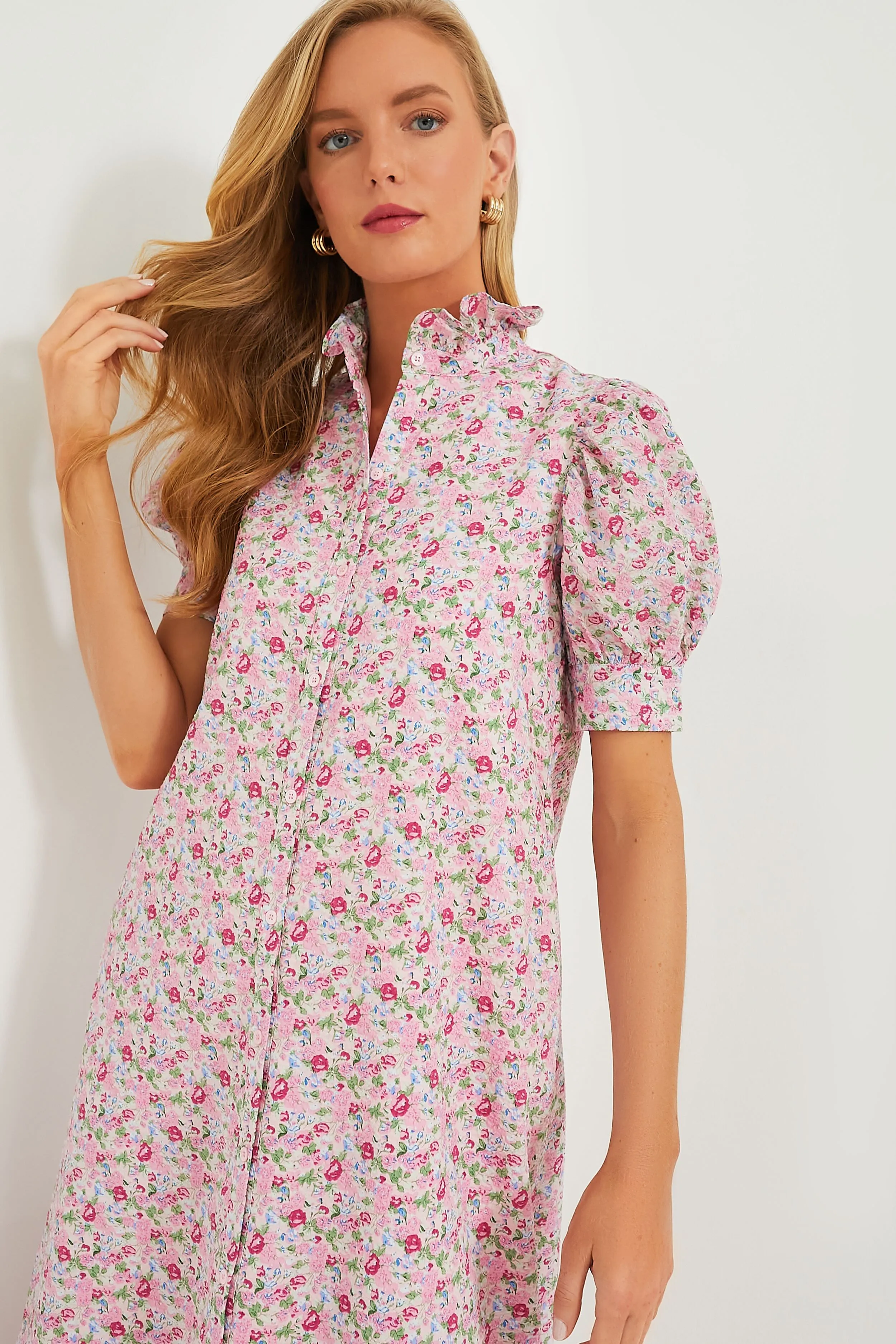 Pink Multi Ruffle Collar Louisa Maxi Dress sold by Tuckernuck product image thumbnail 2