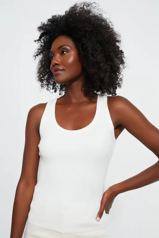 White Shelby Rib Knit Tank sold by Tuckernuck