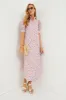 Pink Multi Ruffle Collar Louisa Maxi Dress sold by Tuckernuck