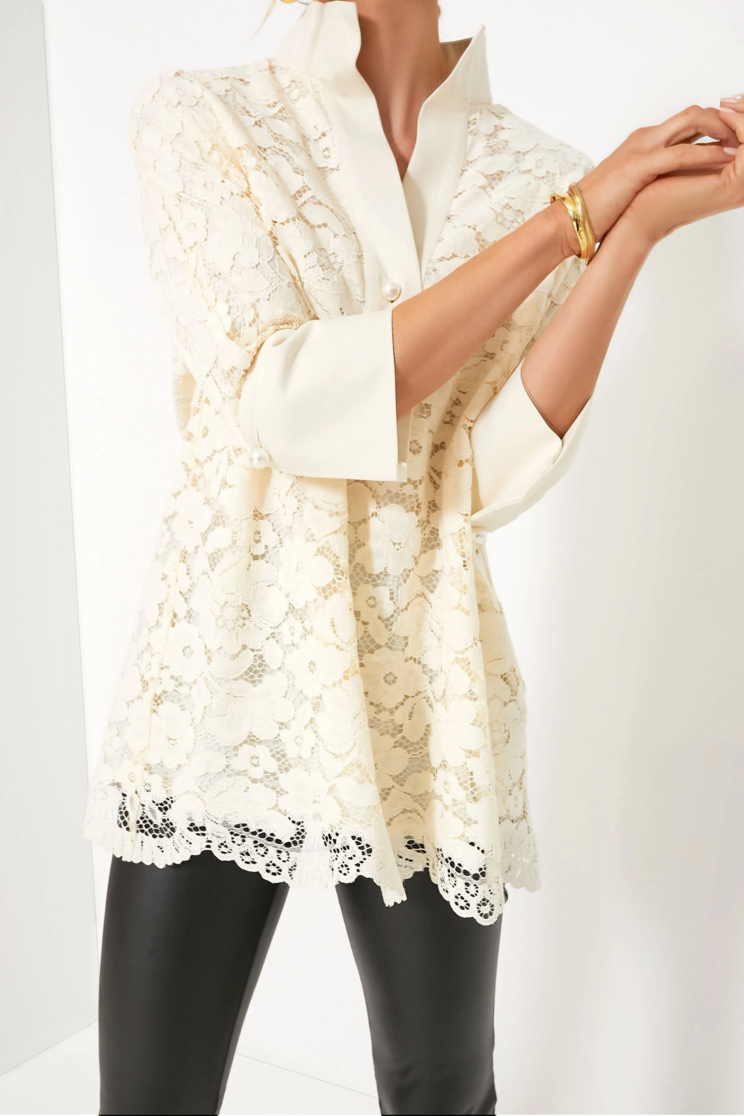 Ivory Lace Willow Blouse sold by Tuckernuck product image thumbnail 5
