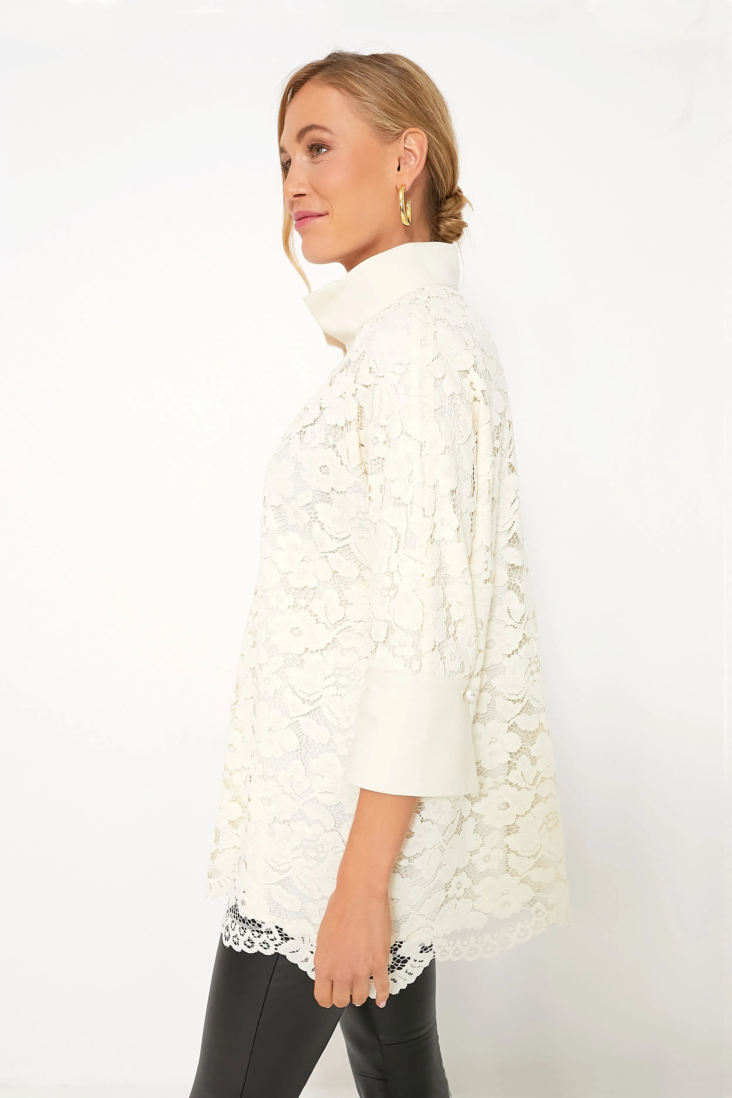 Ivory Lace Willow Blouse sold by Tuckernuck product image thumbnail 3