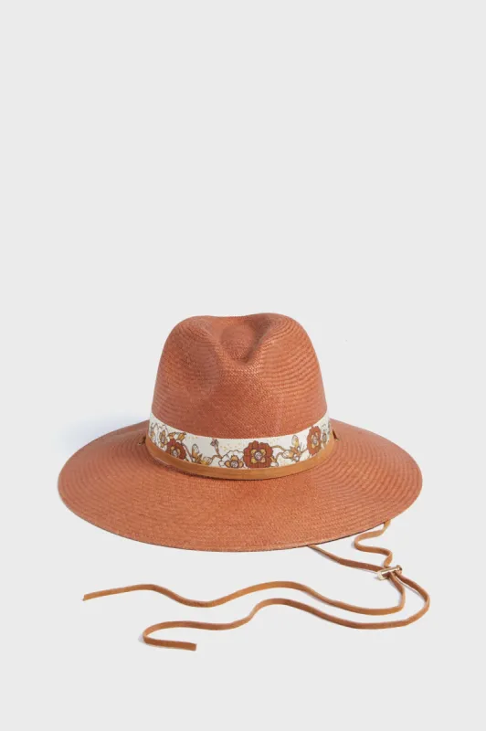 Pecan Floral Gardenia Hat sold by Tuckernuck