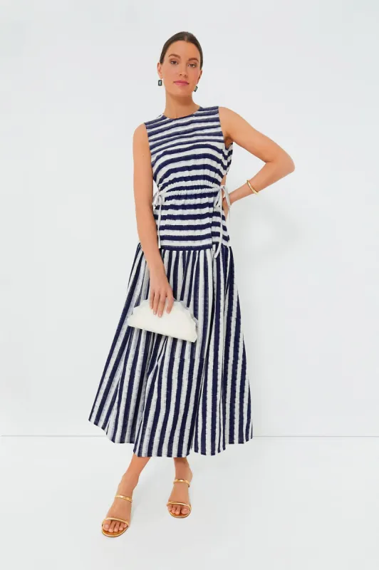 Blue Pulcheria Ikat Stripes Dress sold by Tuckernuck