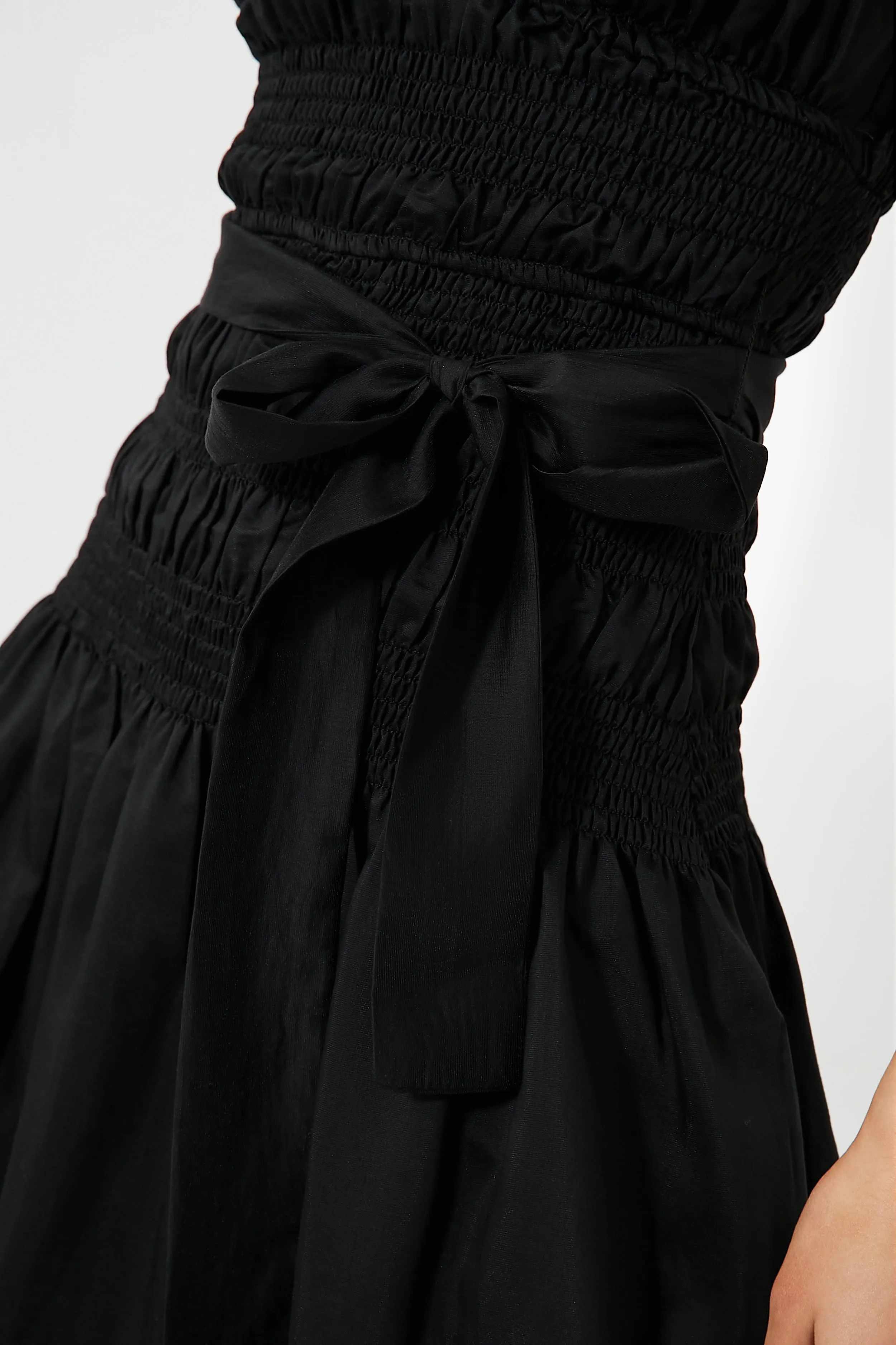 Black Ruched Tie Front Dress sold by Tuckernuck product image thumbnail 5