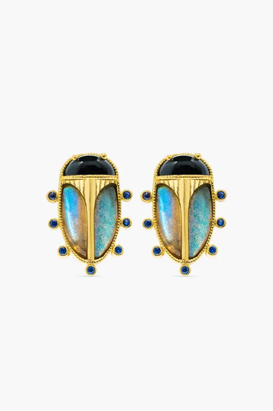Scarab Clip Earrings sold by Tuckernuck