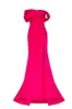 Fuchsia Princess strapless gown with thigh slit sold by Milla
