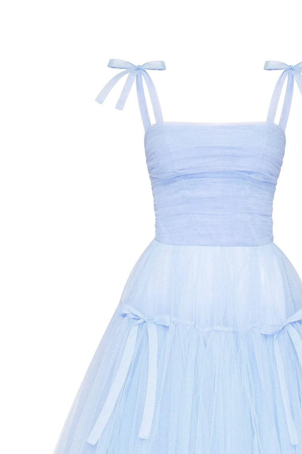 Light Blue tie-straps tulle dress sold by Milla product image thumbnail 2