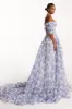 Blue Hydrangea maxi princess dress sold by Milla