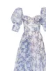 Blue Hydrangea maxi princess dress sold by Milla