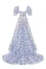 Blue Hydrangea maxi princess dress sold by Milla