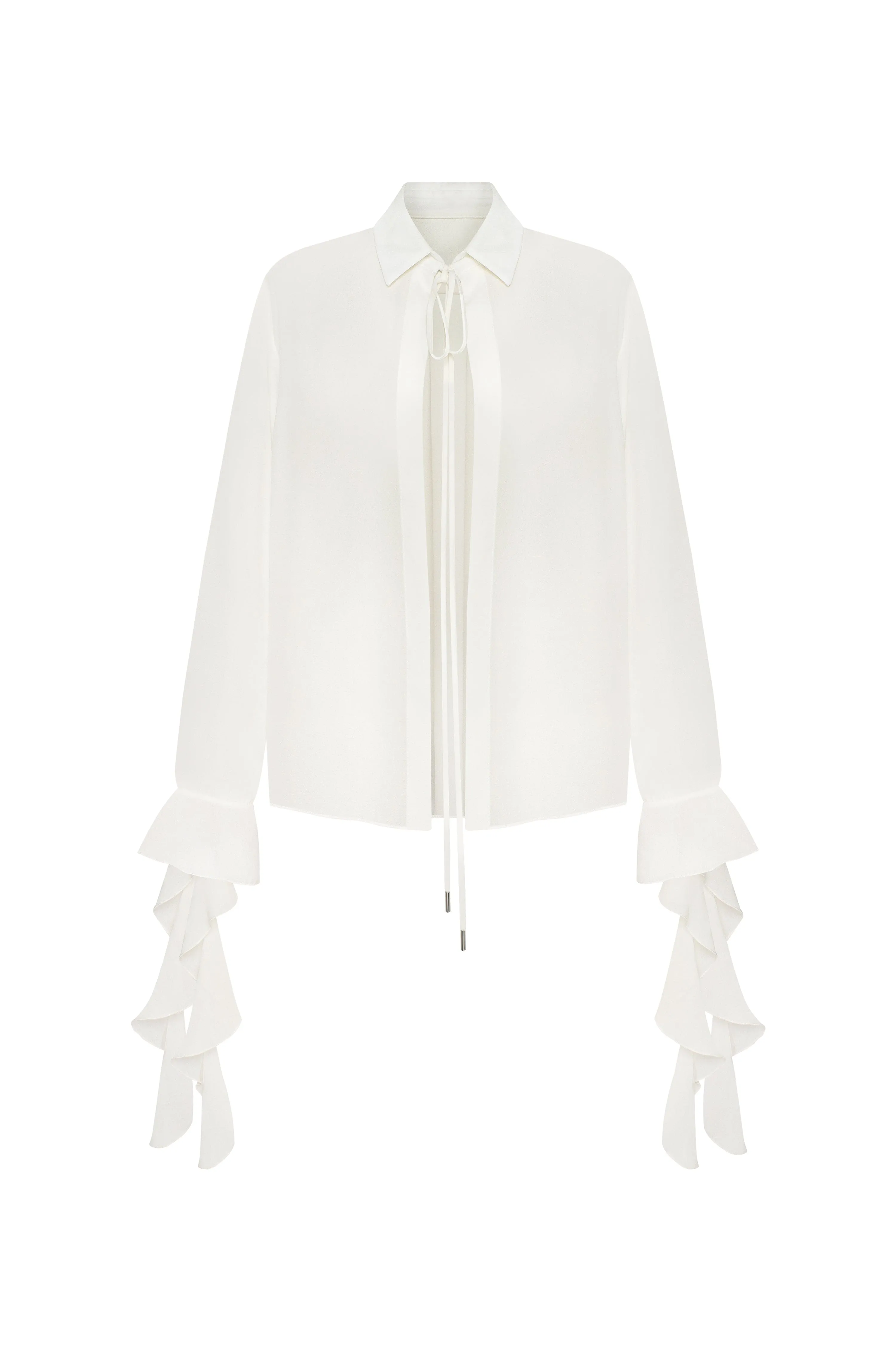Ruffled blouse in white, Xo Xo sold by Milla