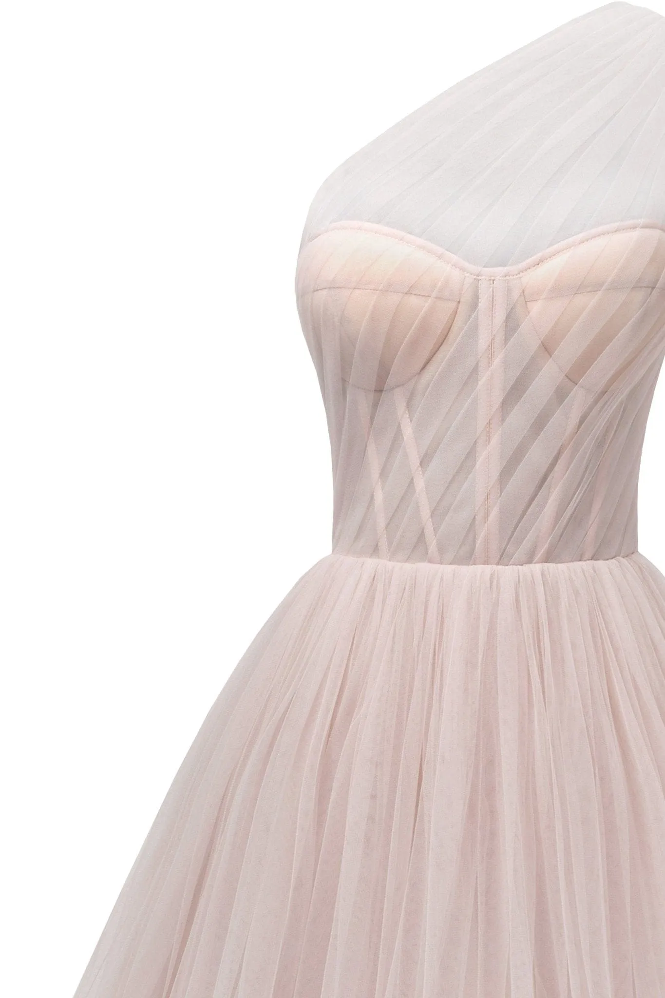 Misty Rose One-Shoulder Cocktail Tulle Dress sold by Milla product image thumbnail 5