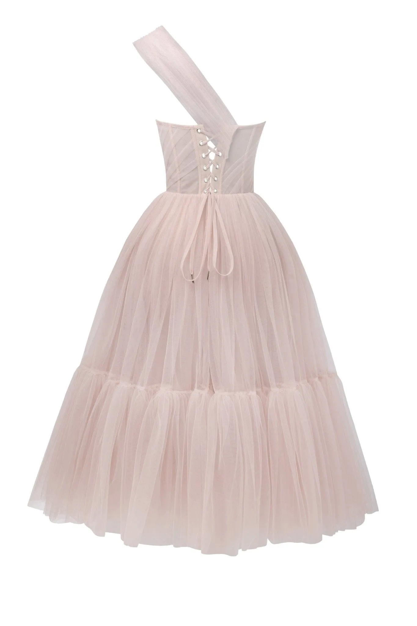 Misty Rose One-Shoulder Cocktail Tulle Dress sold by Milla product image thumbnail 3